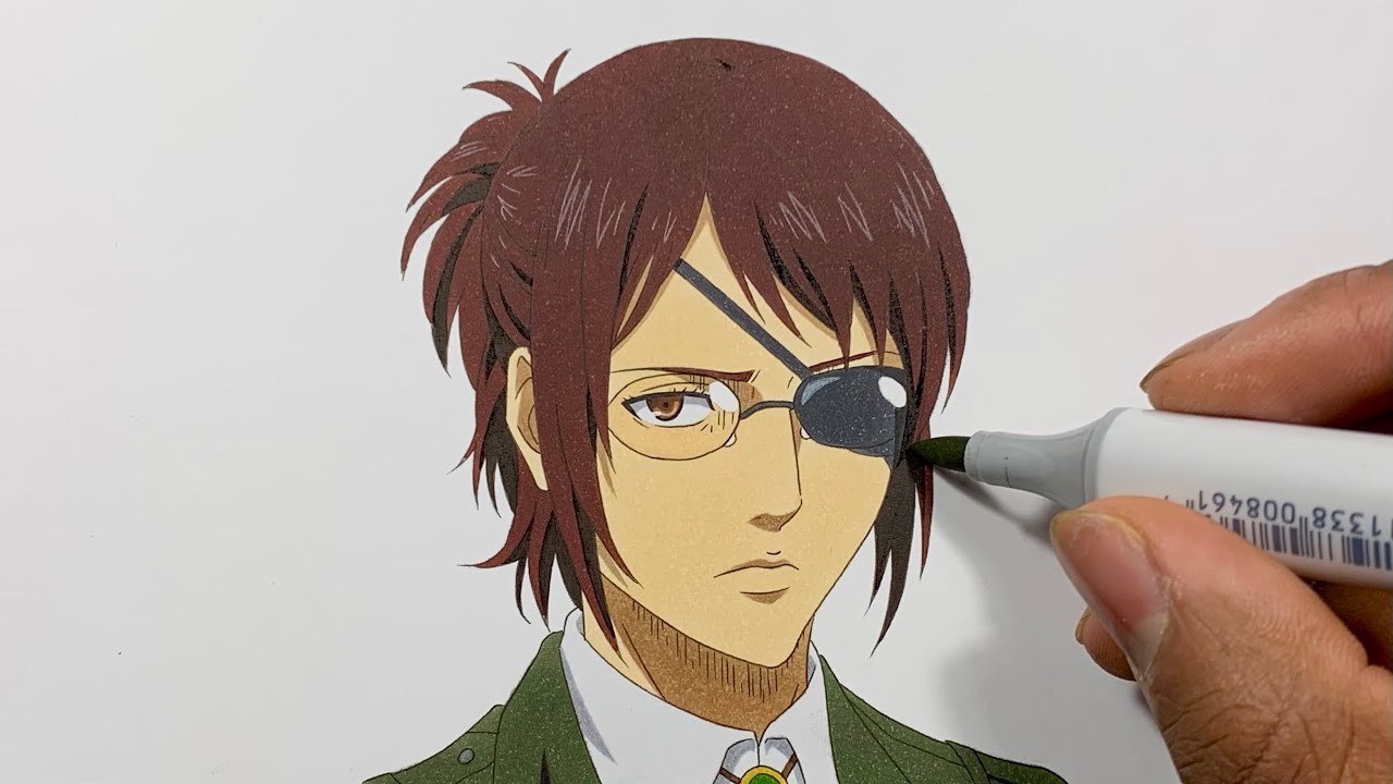 How to Draw Hanji Zoe Easy - Attack on Titan Season 4 (Shingeki no Kyojin / 進撃の巨人 )