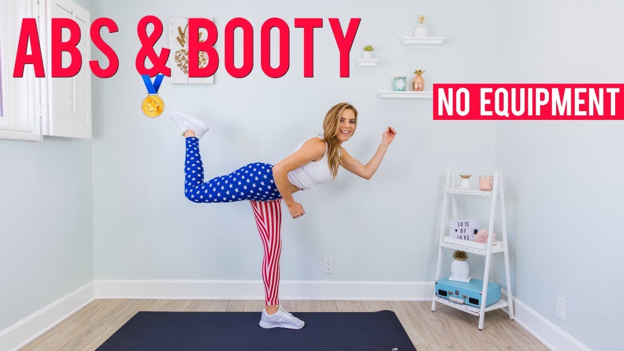 No Equipment ABS & BOOTY Workout | Winter Olympics Inspired