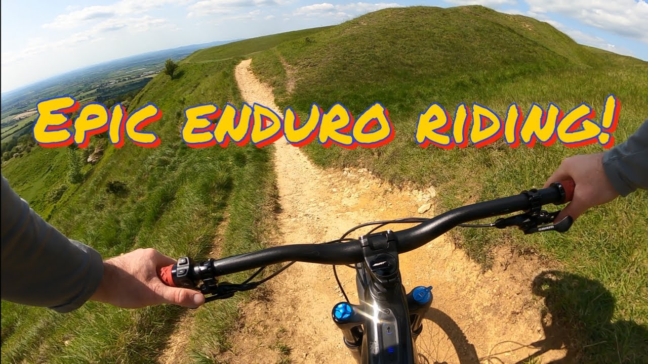 MTB Enduro Riding on Cleve Hill, Cheltenham, Cotswolds