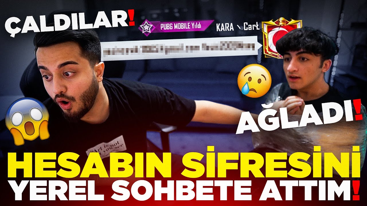 CARL I EVİNDEN ALIP BAĞLADIM! HESAP BİLGİLERİNİ YEREL SOHBETE ATTIM! HESABINI ÇALDILAR! PUBG Mobile