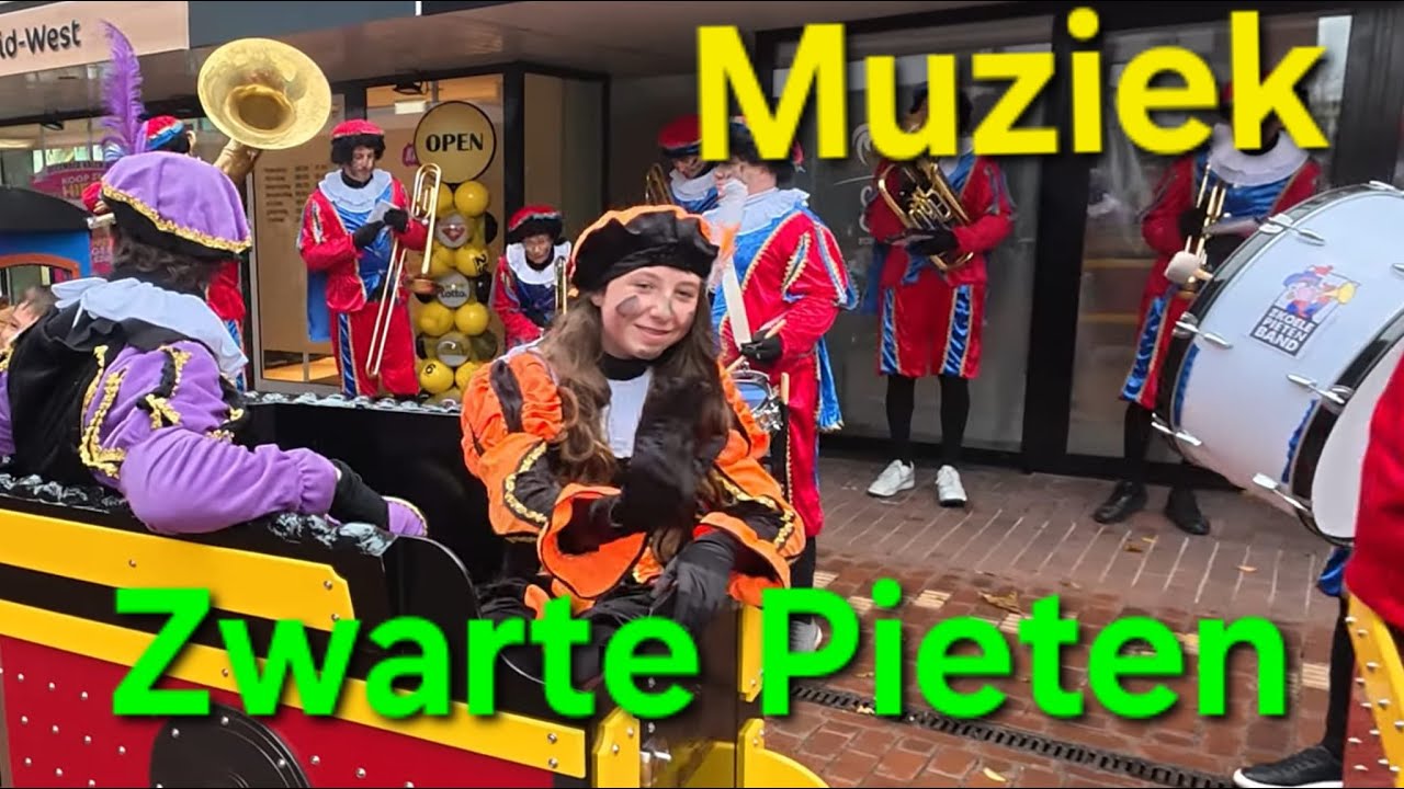 Muziekpieten💥 leiden 💥Sinterklaasfeest💥roetveeg OHZOsnel schimmel paard💥Sinterklaas