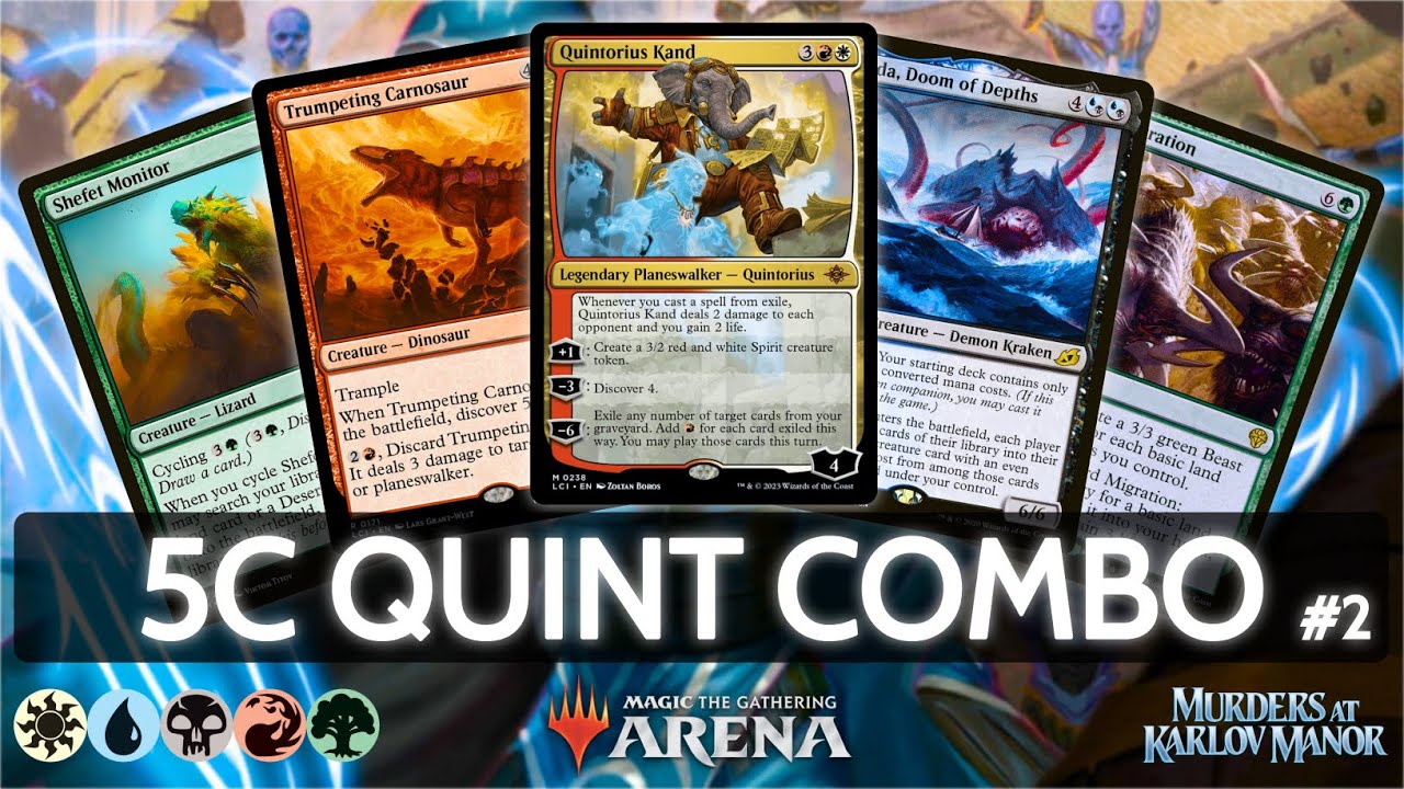⚪🔵⚫🔴🟢 5C Quintorius Combo, part 2 | MTG Arena | Explorer | BO3 | Murders at Karlov Manor