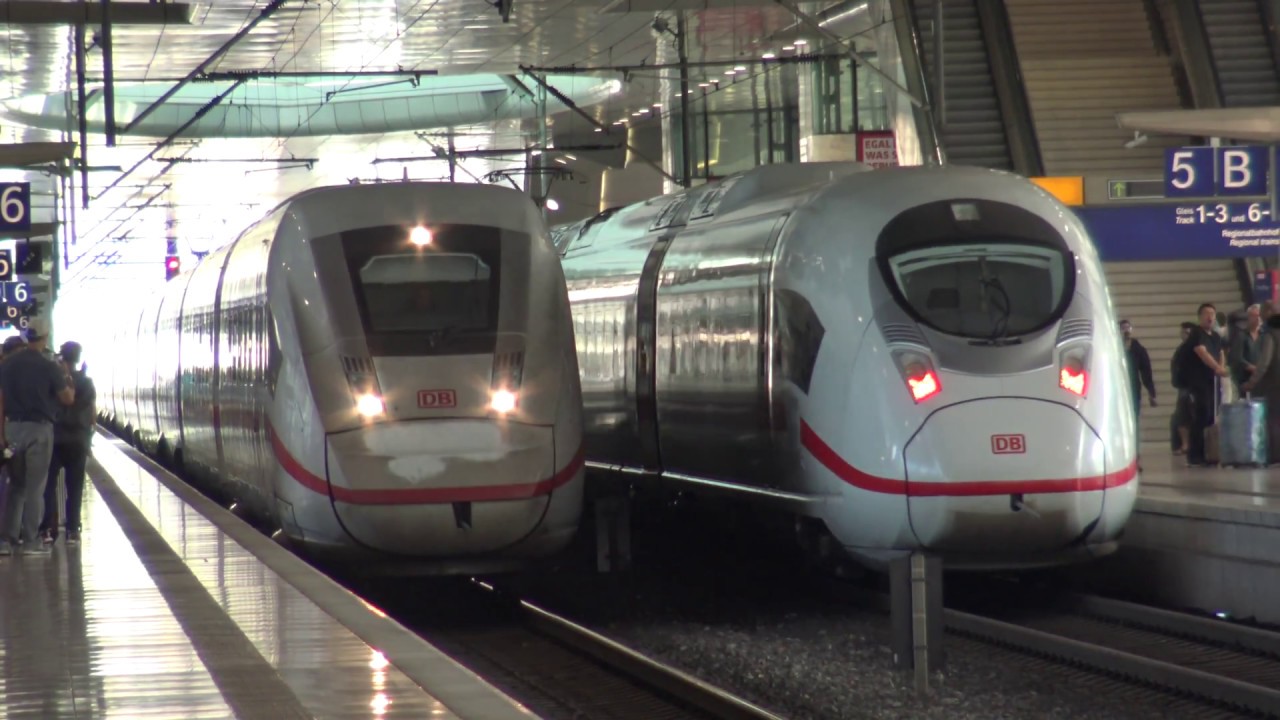 Züge in Frankfurt (M) Flughafen Fernbahnhof 10.06.2018