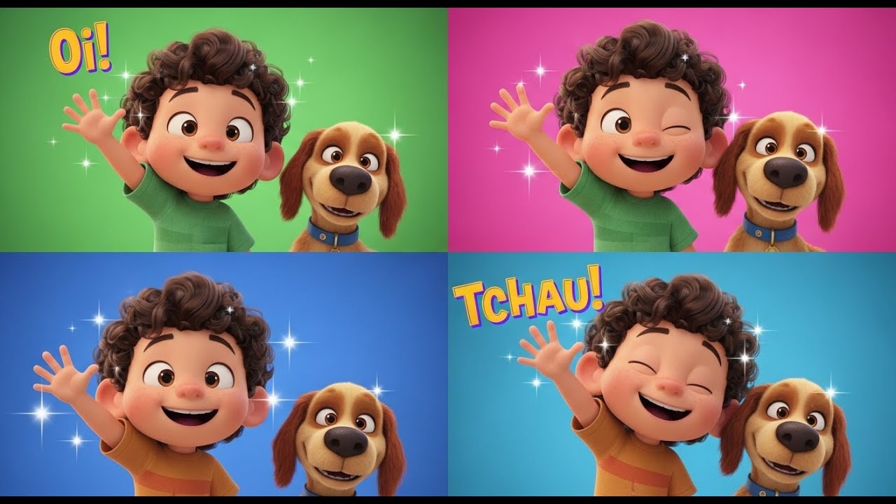 BOM DIA, BOA TARDE, BOA NOITE! 🎉 Música Infantil Cumprimentos | Aprender com Alegria