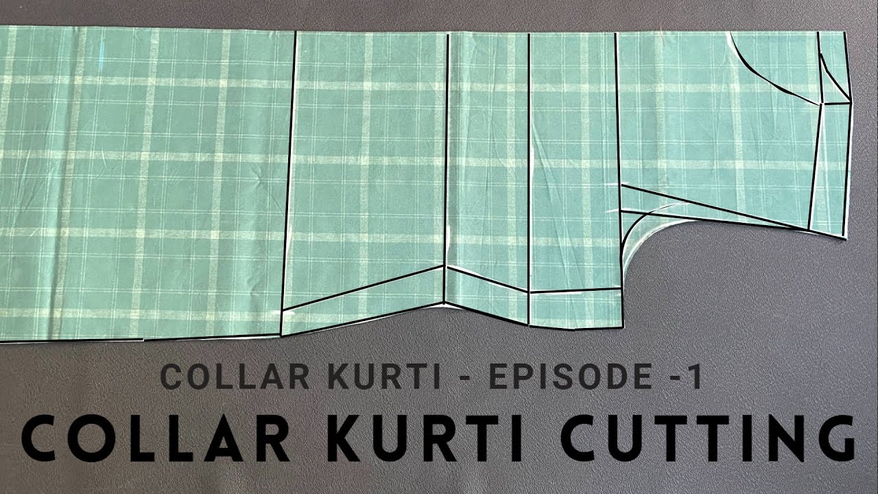 कॉलर वाली कुर्ती की कटिंग ऐसे करें | Collar neck kurti cutting #EP-1