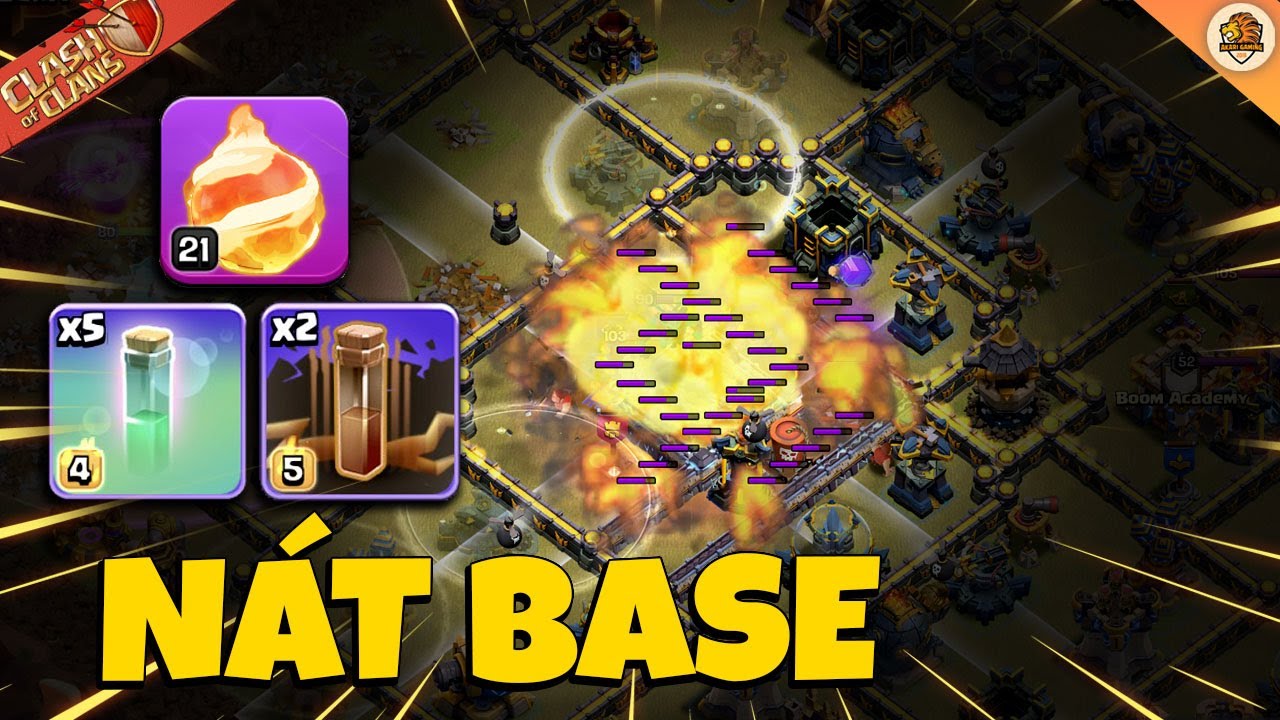 Game Thủ Việt Nam Hoả Cầu Xóa Base Clan TOP 1 Trung Quốc Combo TH18 Clash of clans | Akari Gaming
