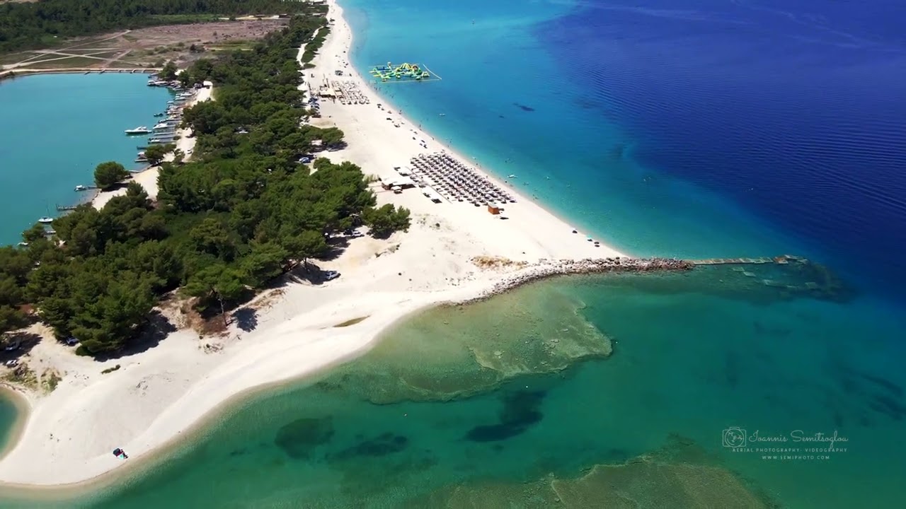 Glarokavos the lagoon from above