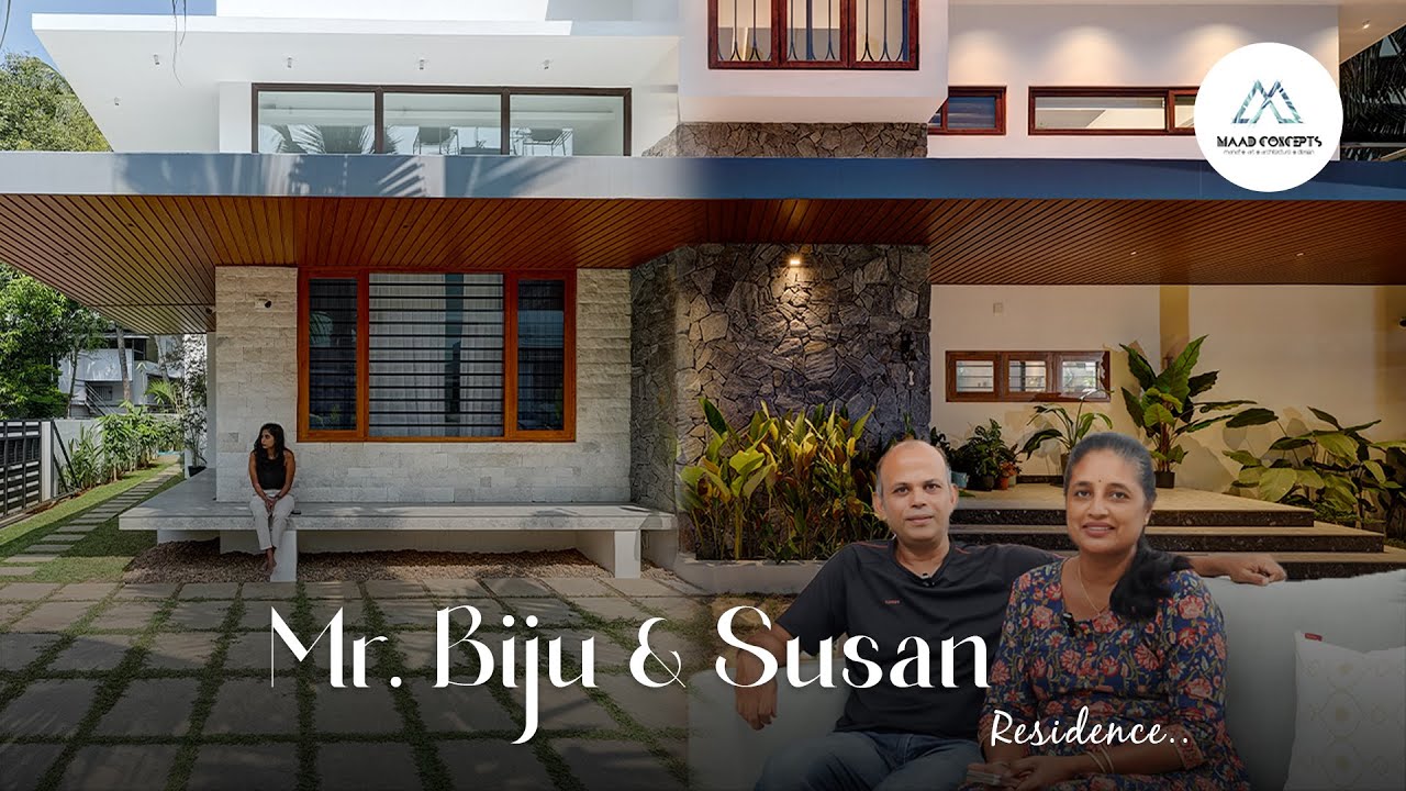 Kerala Home with Stunning Double-Height Living Room | Contemporary style 4500sqft. Luxury Home Tour