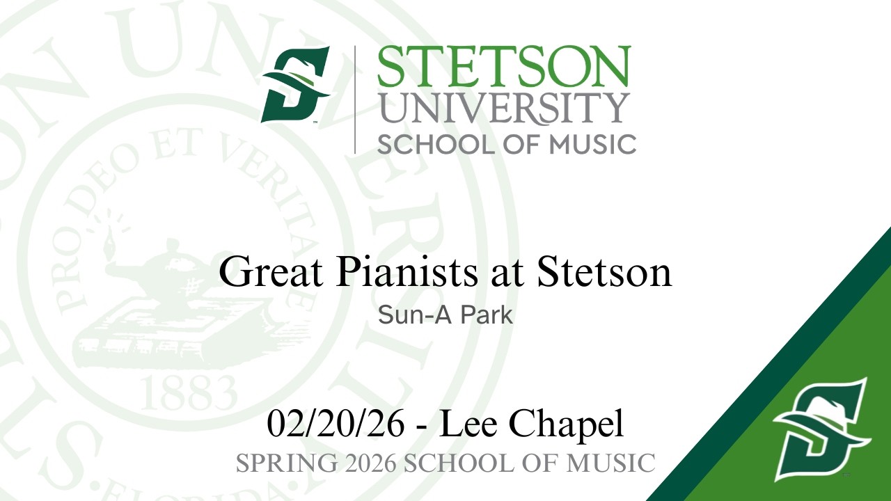 Great Pianists At Stetson - Sun-A Park - Lee Chapel, 02/20/26