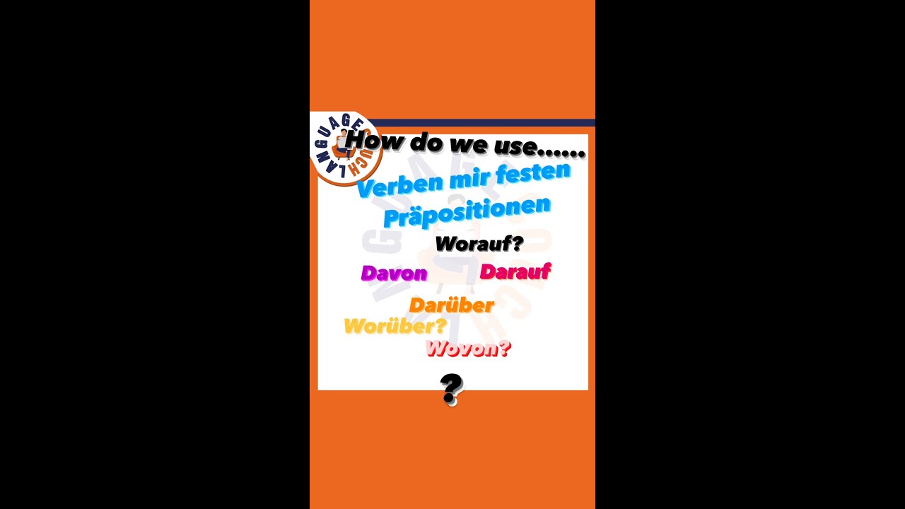 How do we use verbs with preposition in German?