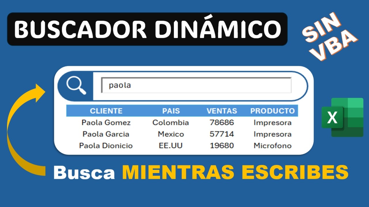 Cómo Hacer un BUSCADOR DINÁMICO en Excel de Forma Rápida y Fácil (SIN MACROS NI VBA)