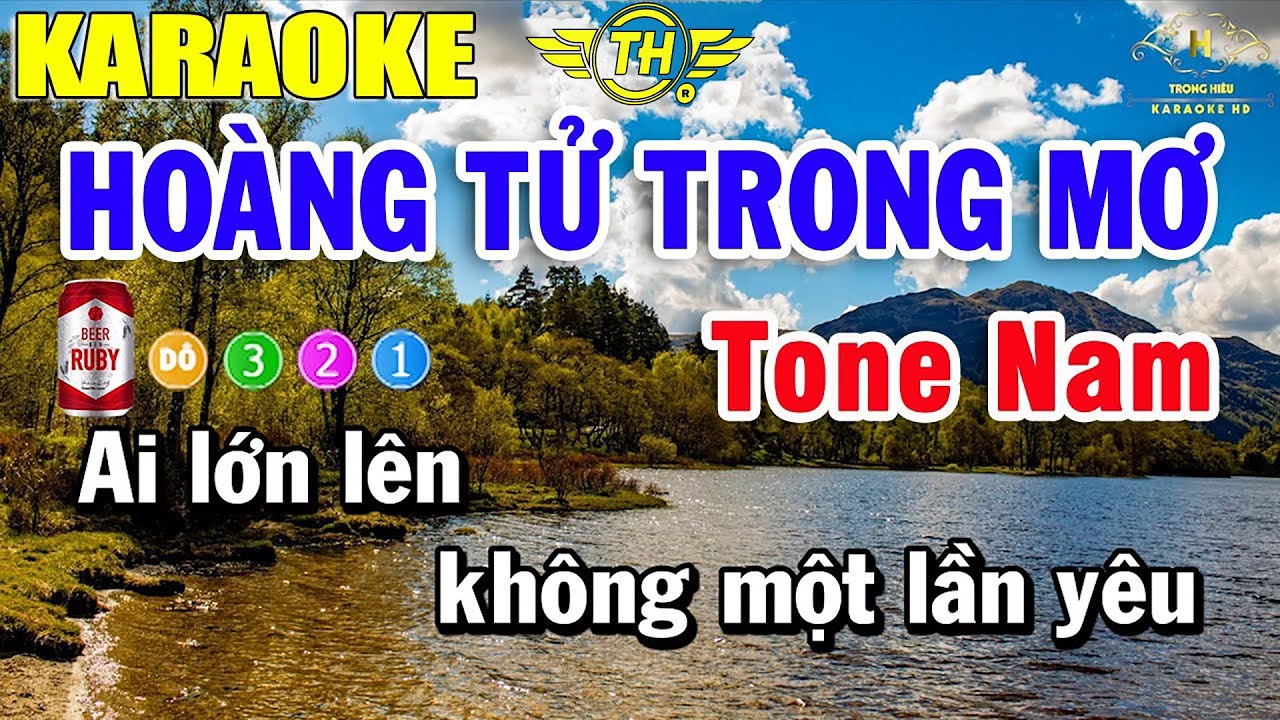 Hoàng Tử Trong Mơ Karaoke Tone Nam Nhạc Sống 2021 | Trọng Hiếu