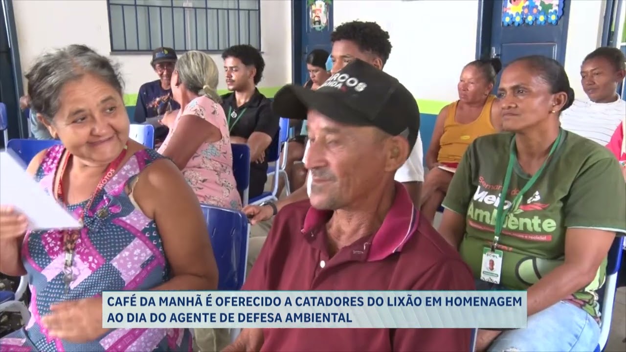 CAFÉ DA MANHÃ É OFERECIDO A CATADORES DO LIXÃO EM HOMENAGEM AO DIA DO AGENTE DE DEFESA AMBIENTAL