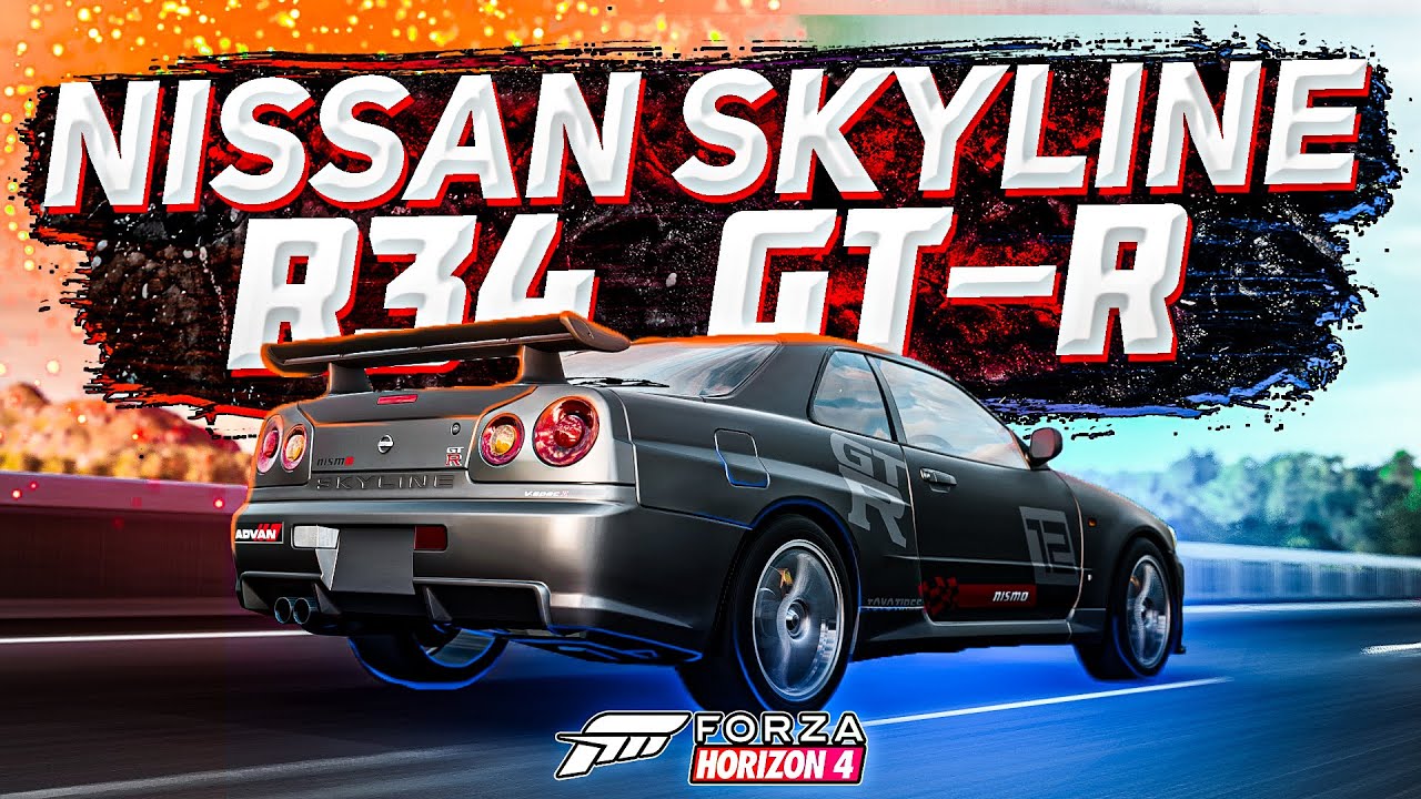 Красивый и быстрый Nissan Skyline R34 GT-R в Forza Horizon 4