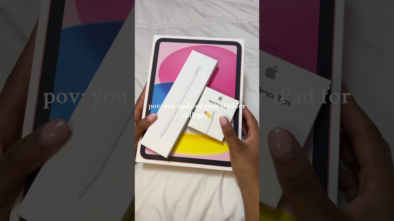 iPad a16 and apple pencil usb-c🙂&zwj;↕️#shorts #apple #ipad #pinkipad #ipad11 #college #ipadnotes