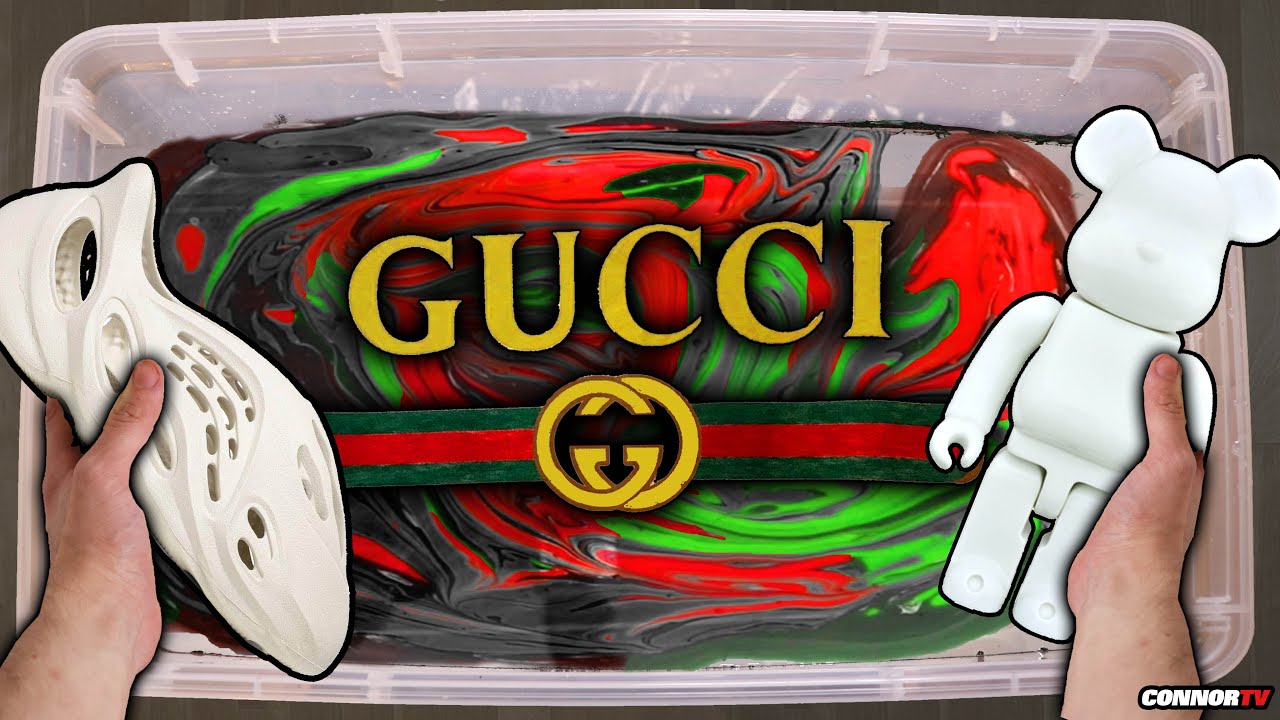 HYDRO Dipping Yeezys - GUCCI Custom Shoes (Satisfying)