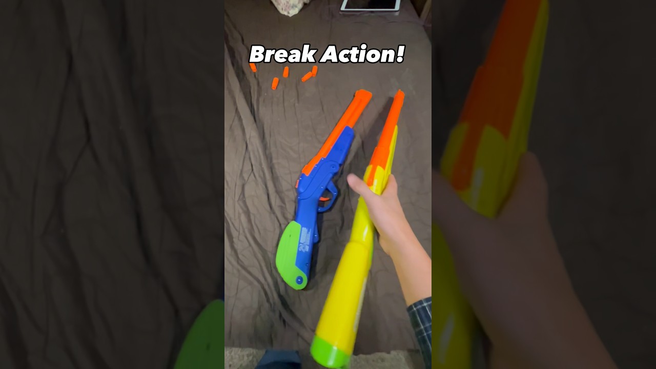 Single Shot VS Double Barrel Nerf Shotgun Break Action blasters #nerfgun #asmr #tacticalreload #nerf