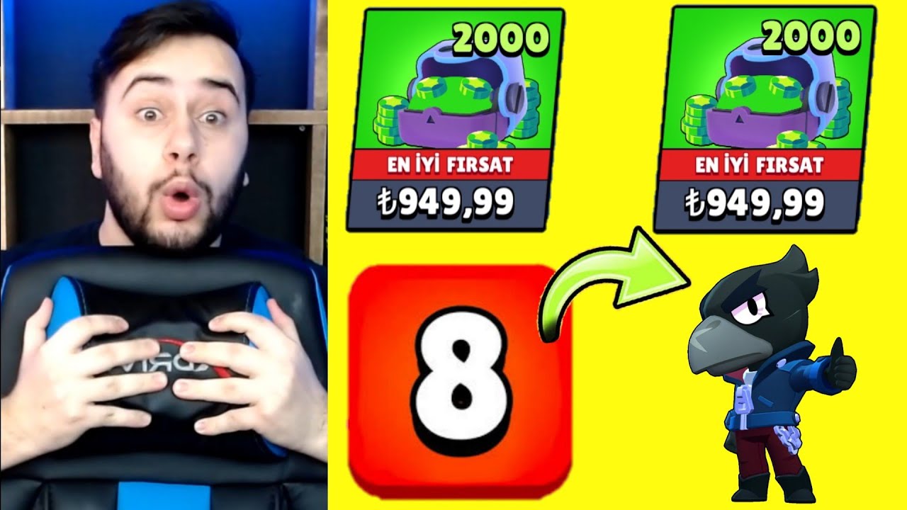 4000 ELMAS HARCADIK 8 YAZDI EFSANEVİ CROW ÇIKTI 🤯 - Brawl Stars