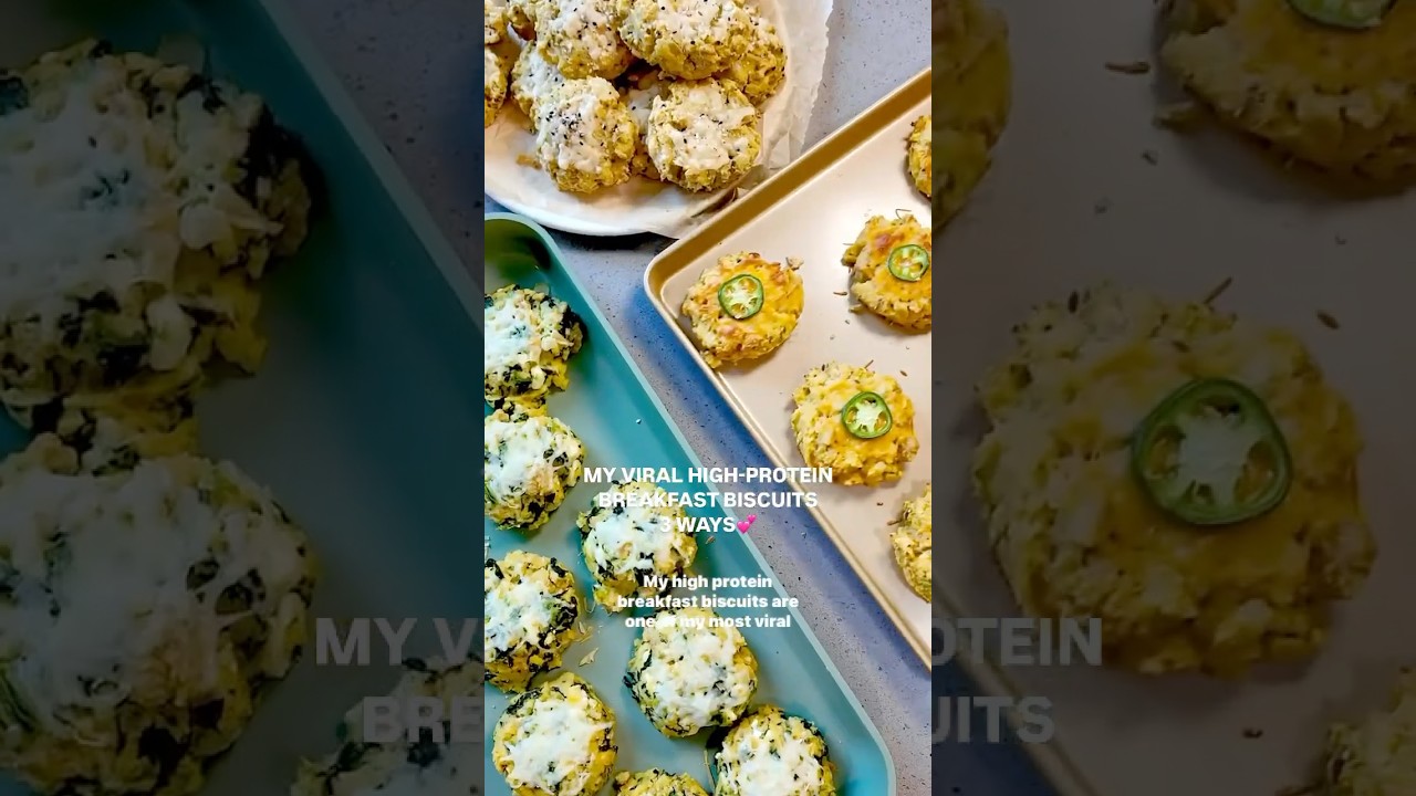 breakfast biscuits 3 ways 💕 everything you need to make them is on substack #mealprep