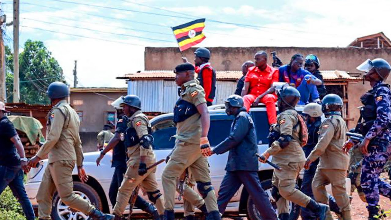 Tense Moments as JATT & Military Beat Peaceful NUP Supporters as Bobi Wine Arrives in Entebbe