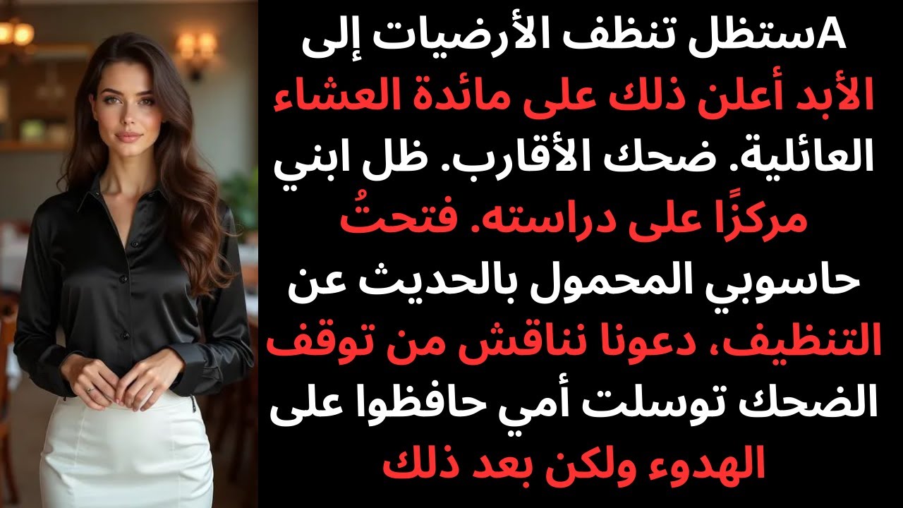 أعطى صهر ابني ممسحة قائلاً تدرب من أجل مستقبلك ضحك الجميع على المائدة