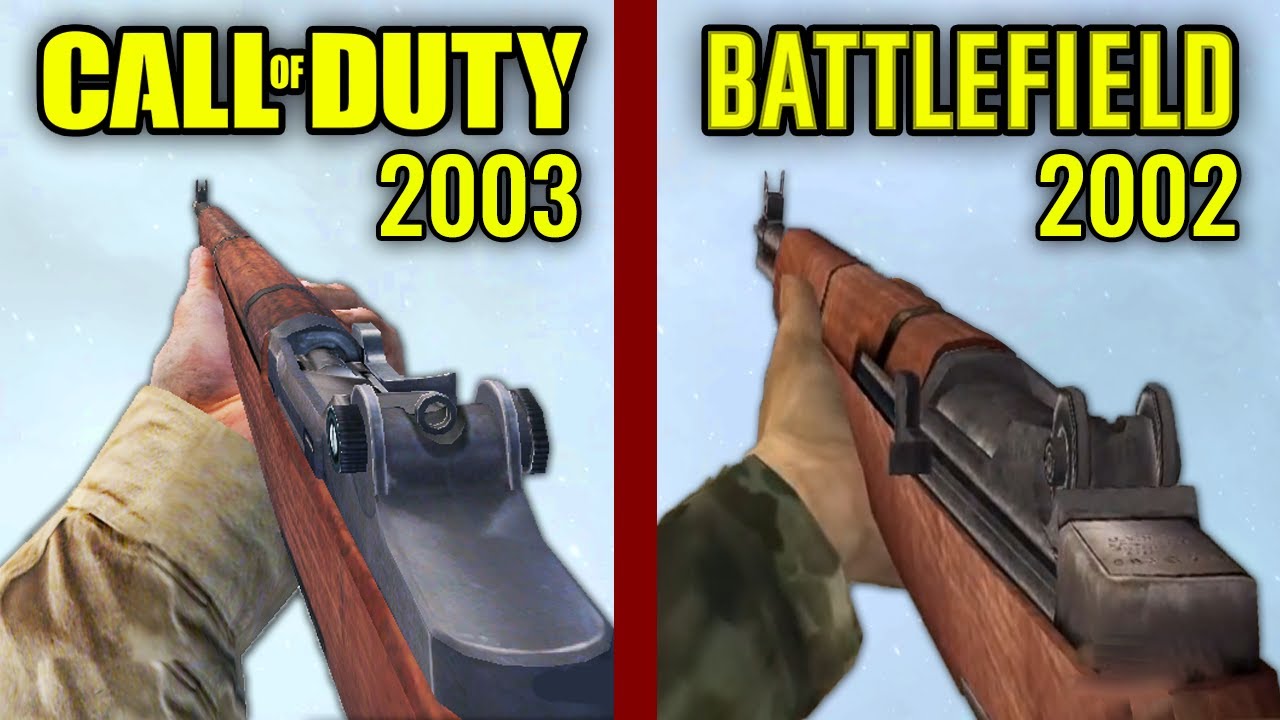 First CALL OF DUTY vs First BATTLEFIELD - Weapons Comparison