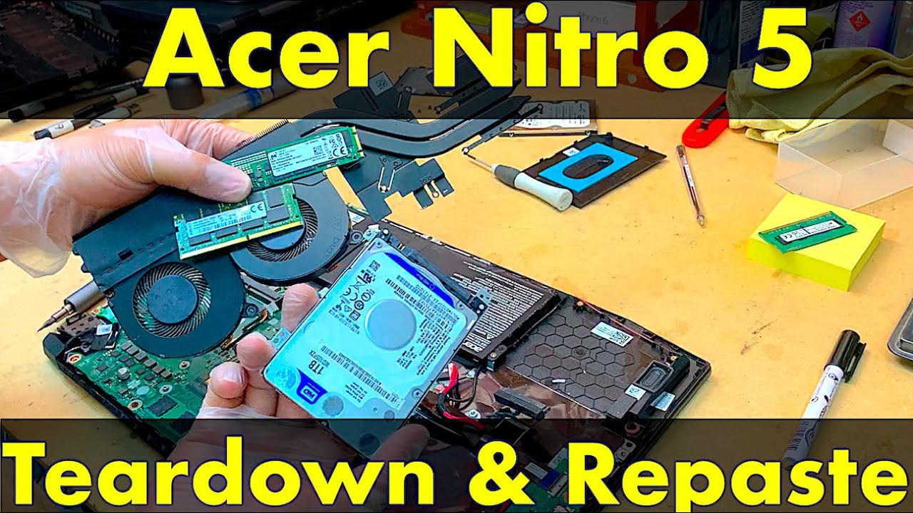 Инструкция: Разборка Acer Nitro 5 (Nitro 5 AN515-51) и замена вентилятора терможидкости