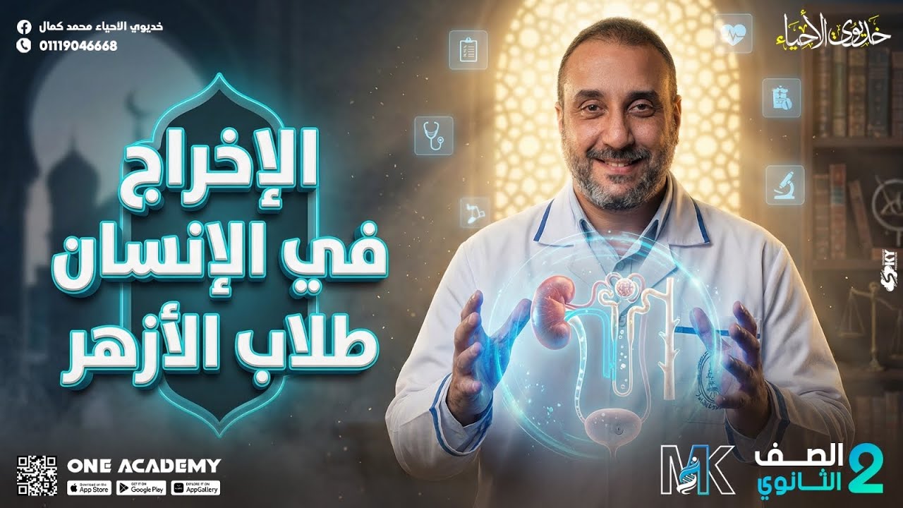 شرح الإخراج في الإنسان | الصف الثاني الثانوي الازهري | الترم الثاني 2026 |خديوي الاحياء محمد كمال 