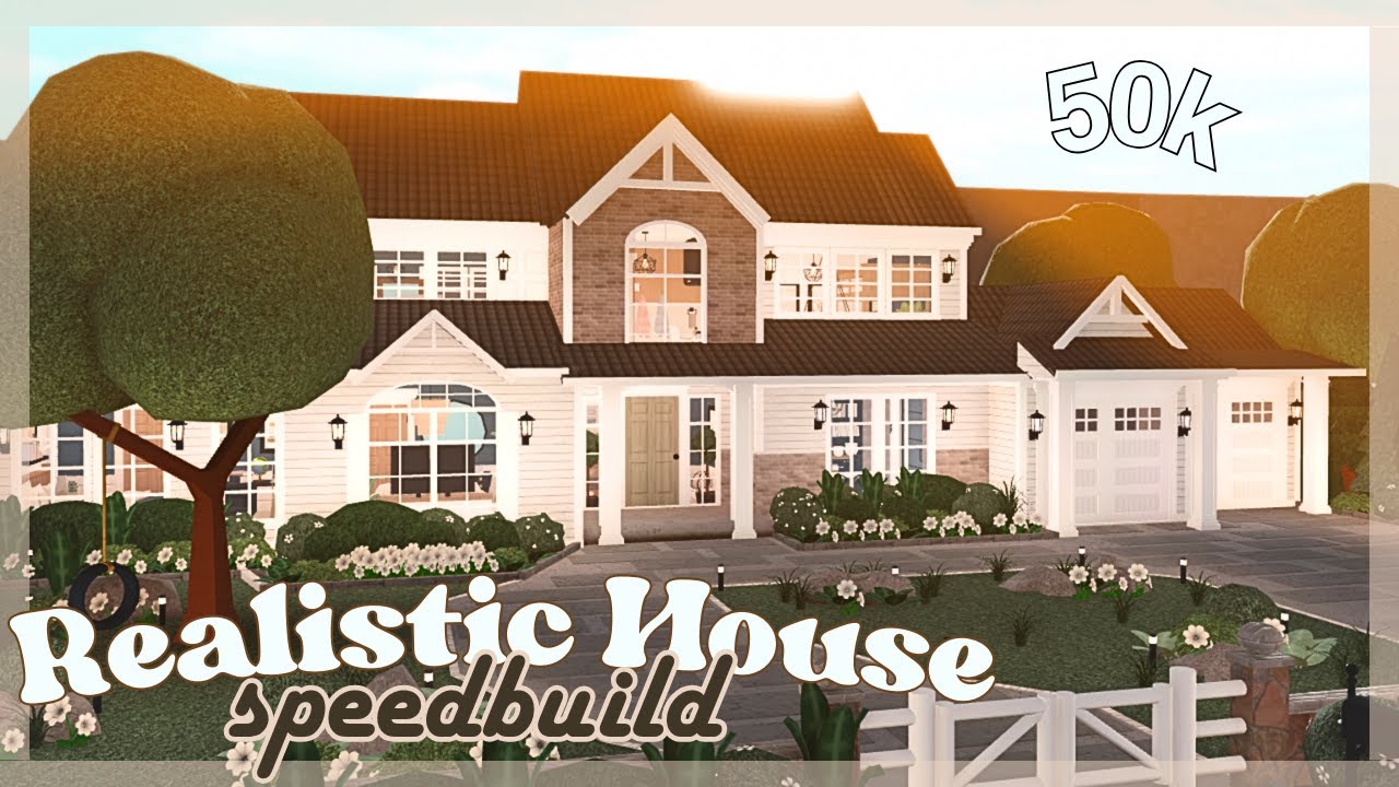 BLOXBURG | Realistic 2-Story Family House W/ basement | Roblox Bloxburg Speedbuild