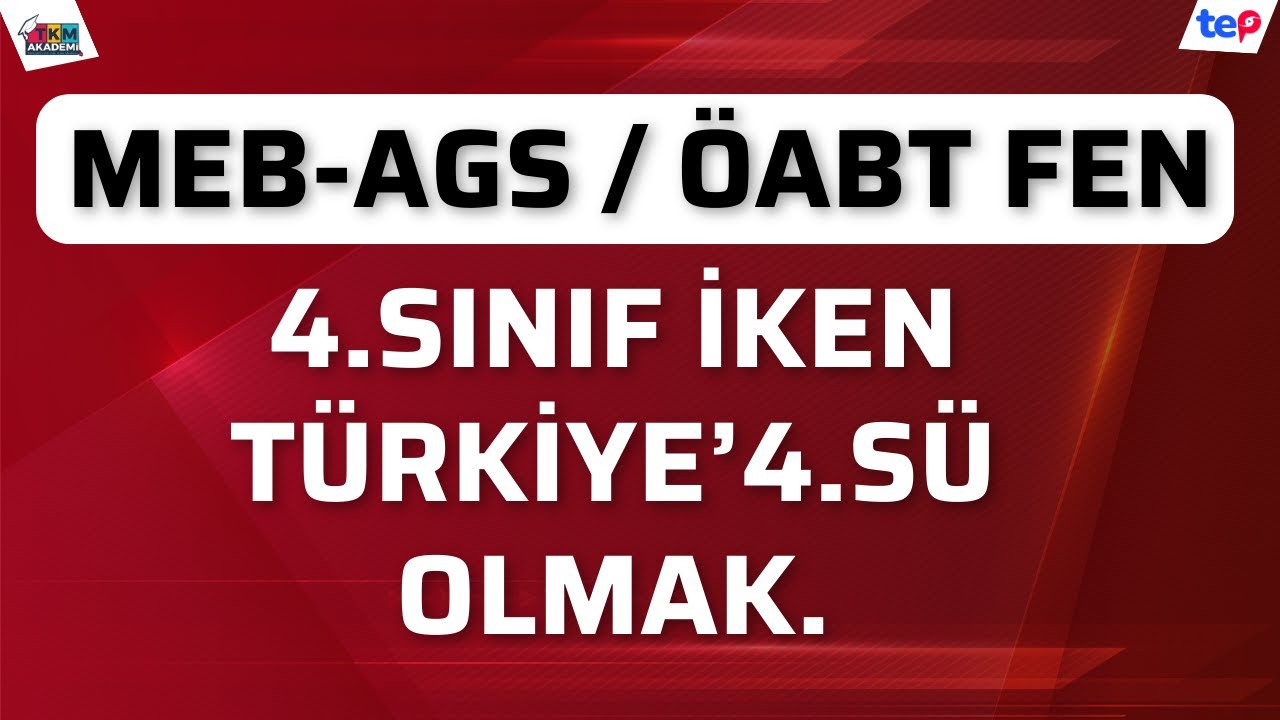 2025 MEB AGS / FEN ÖABT Türkiye 4.’sü Özlem YILDIZ Öğretmenimizle Derece Yayını