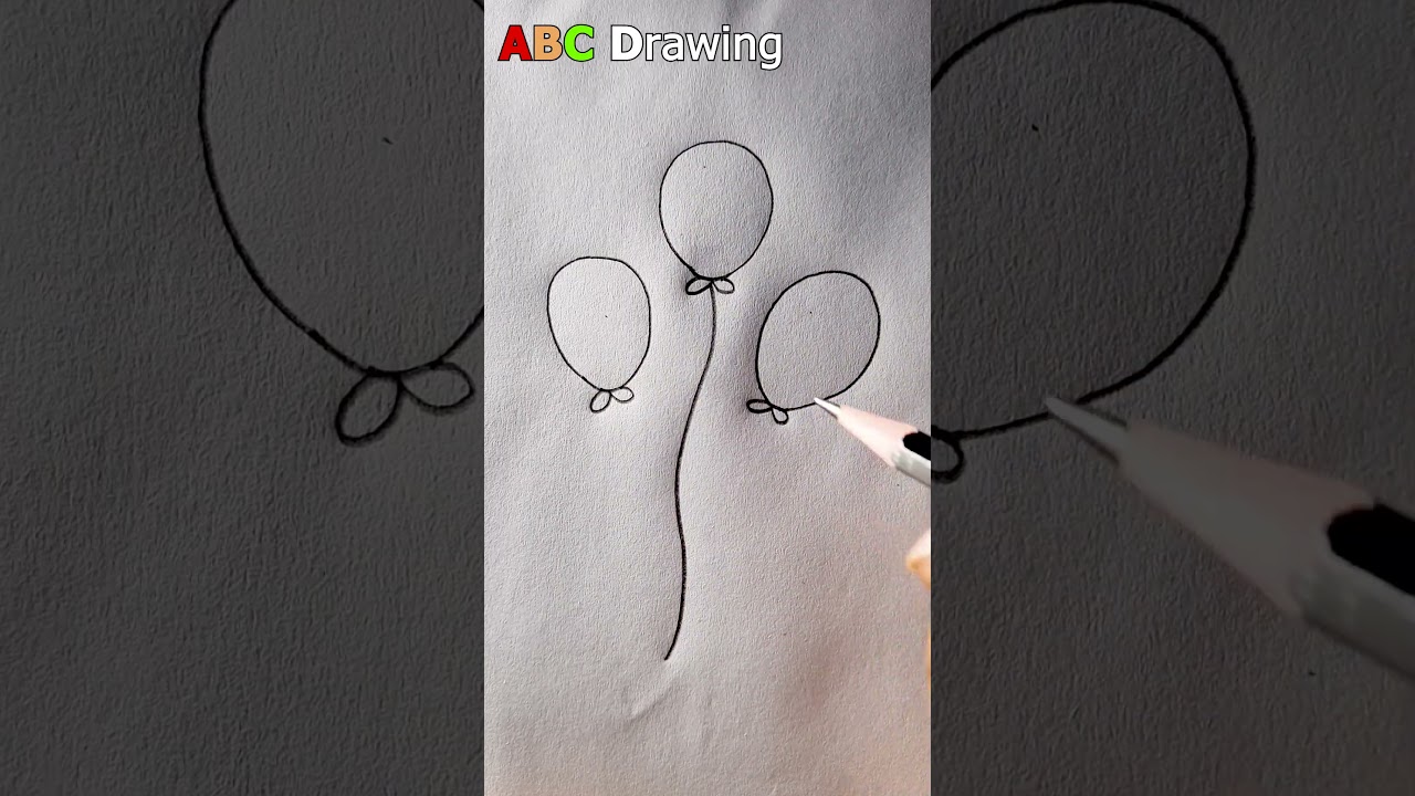 Easy Balloons Drawing Shorts | Easy Drawing Shorts #shorts