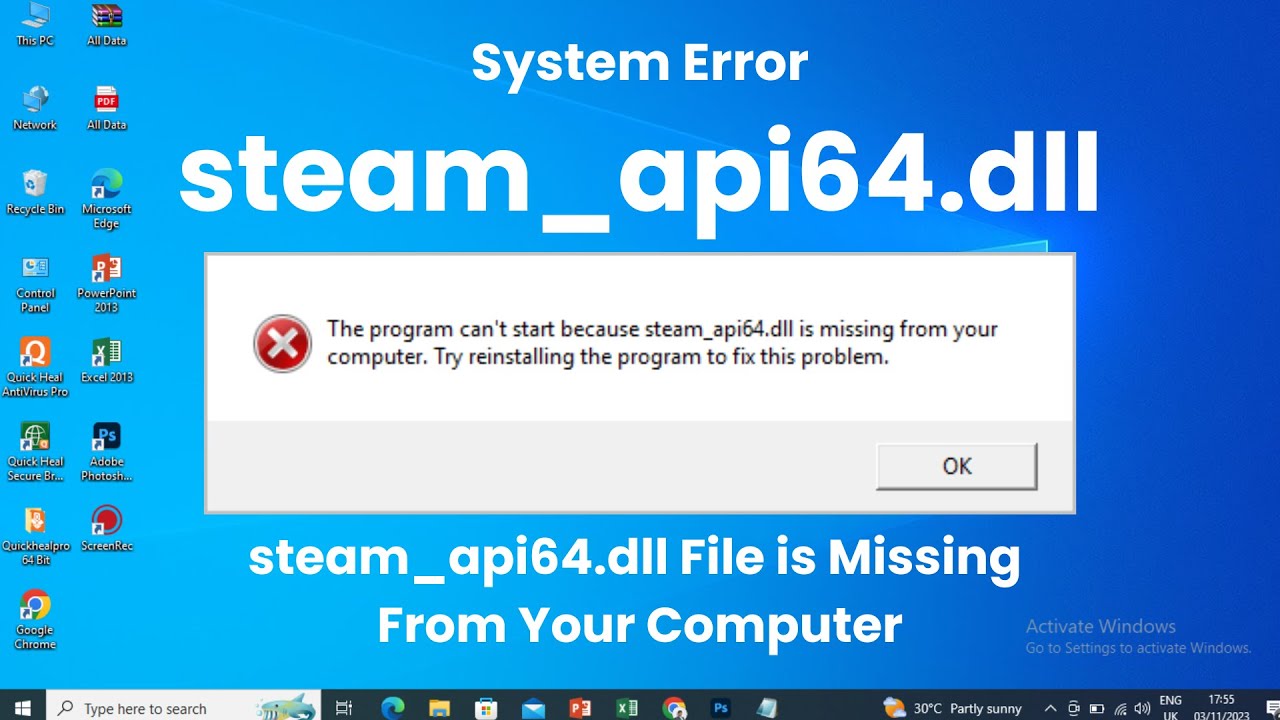How To Fix steam_api64.dll Error? #steam_api64dll #error #errors #dll #dlldownload #windows