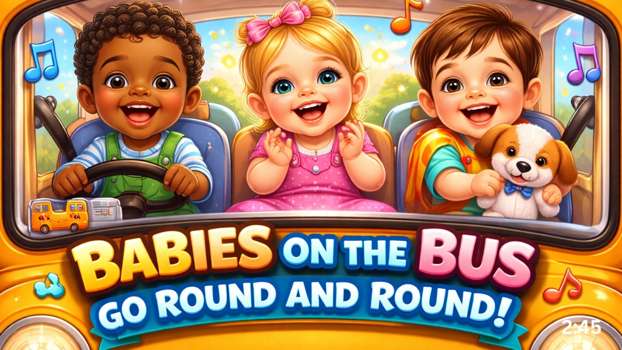 Wheels on the Bus Baby Joy! 🚌 | Sing Along | Interactive Nursery Rhymes