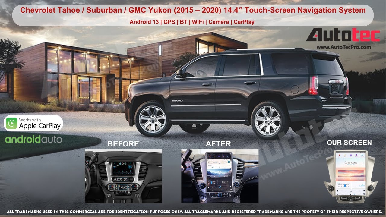 Chevrolet Tahoe / Suburban / GMC Yukon (2015 &ndash; 2020) 14.4&Prime; 2K Touch-Screen GPS & Infotainment System