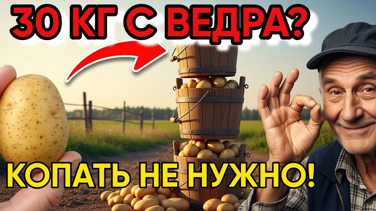 ВЫБРОСЬТЕ ЛОПАТУ! 30 кг картофеля с 1 метра: Метод «вертикального взлома».