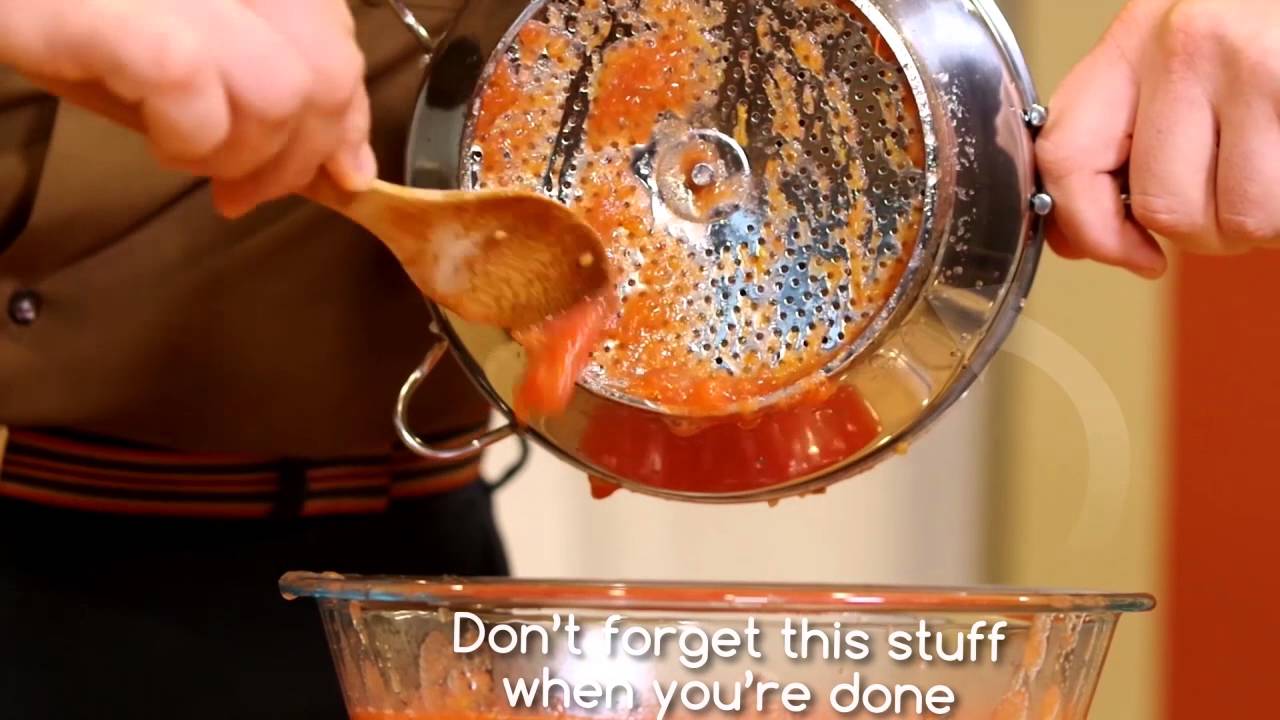 How to make tomato sauce with a Food Mill