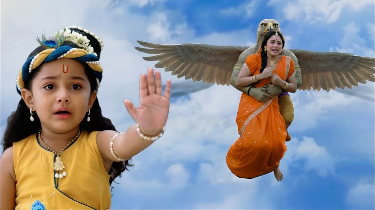 गरुड़ देव माता को उठा ले गए, तो पूरा दृश्य ही बदल गया।”|| Yashomati Maiyaa Ke Nandlala ||