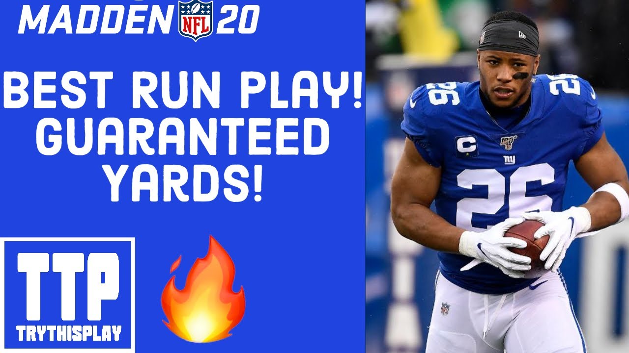 Best Madden 20  Money Run Play! Guaranteed Yards!