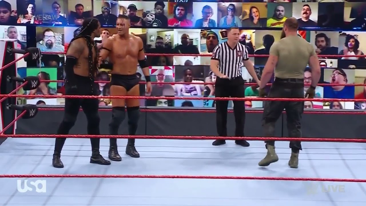 BRAUN STROWMAN VS MACE AND T-BAR HANDICAP MATCH FULL MATCH