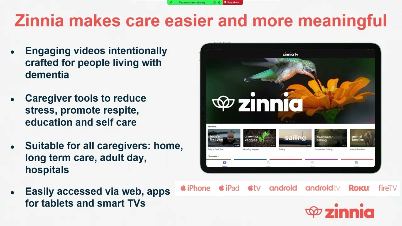 Дискуссия об инновациях в сфере старения: Zinnia TV