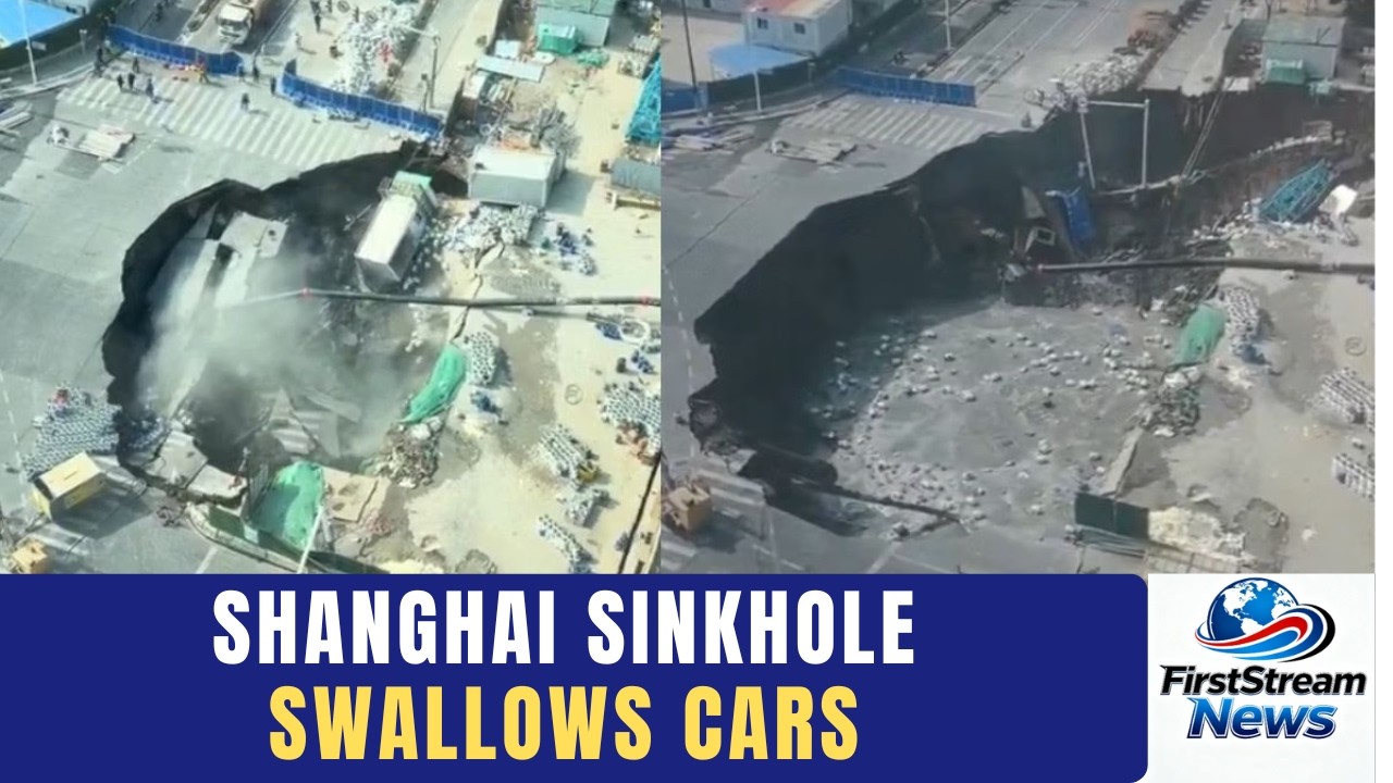 Huge Sinkhole Opens in Busy Shanghai Intersection – Metro Construction Blamed