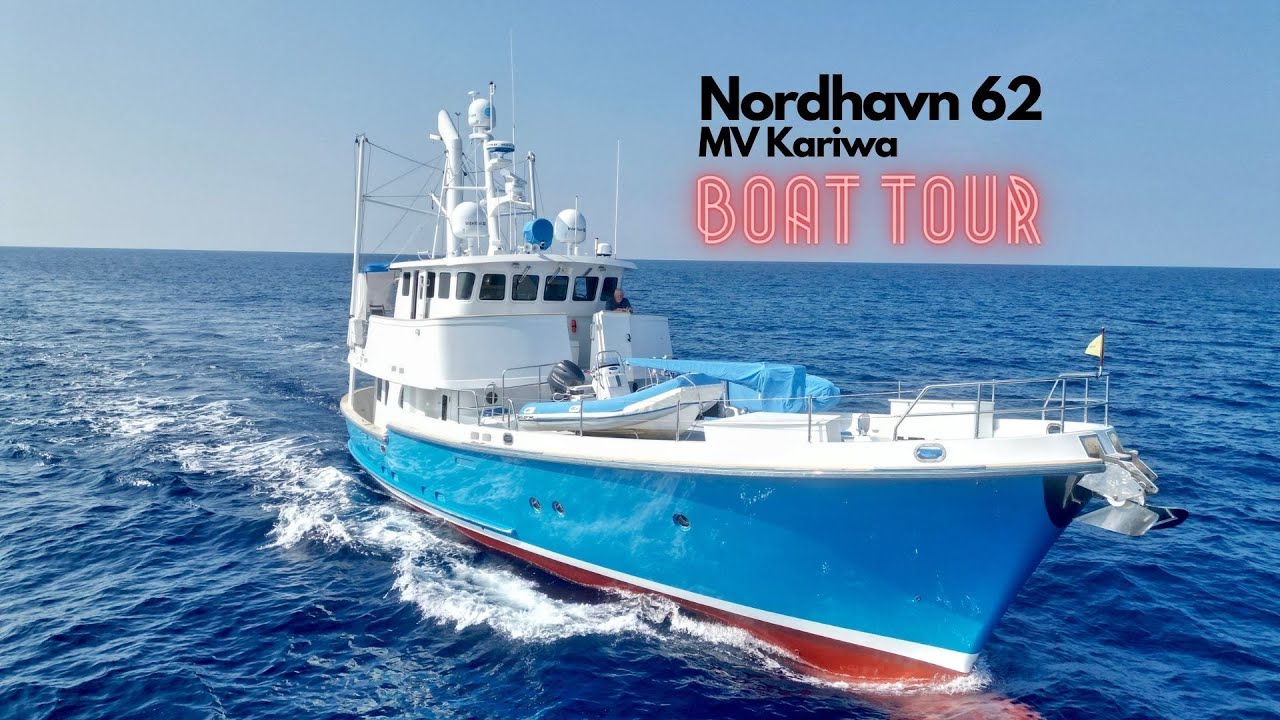 Экскурсия на лодке Nordhavn 62 MV Kariwa (жилье, машинное отделение и снаружи) HD 1080p