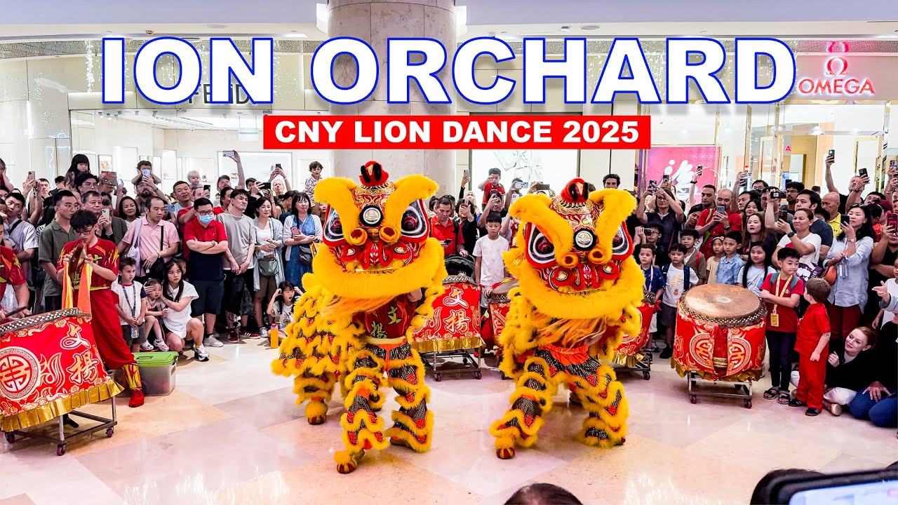Singapore Chinese New Year Lion Dance 2025 | Wanyang Drums and Lion Dance at Ion Orchard🧧🇸🇬🦁