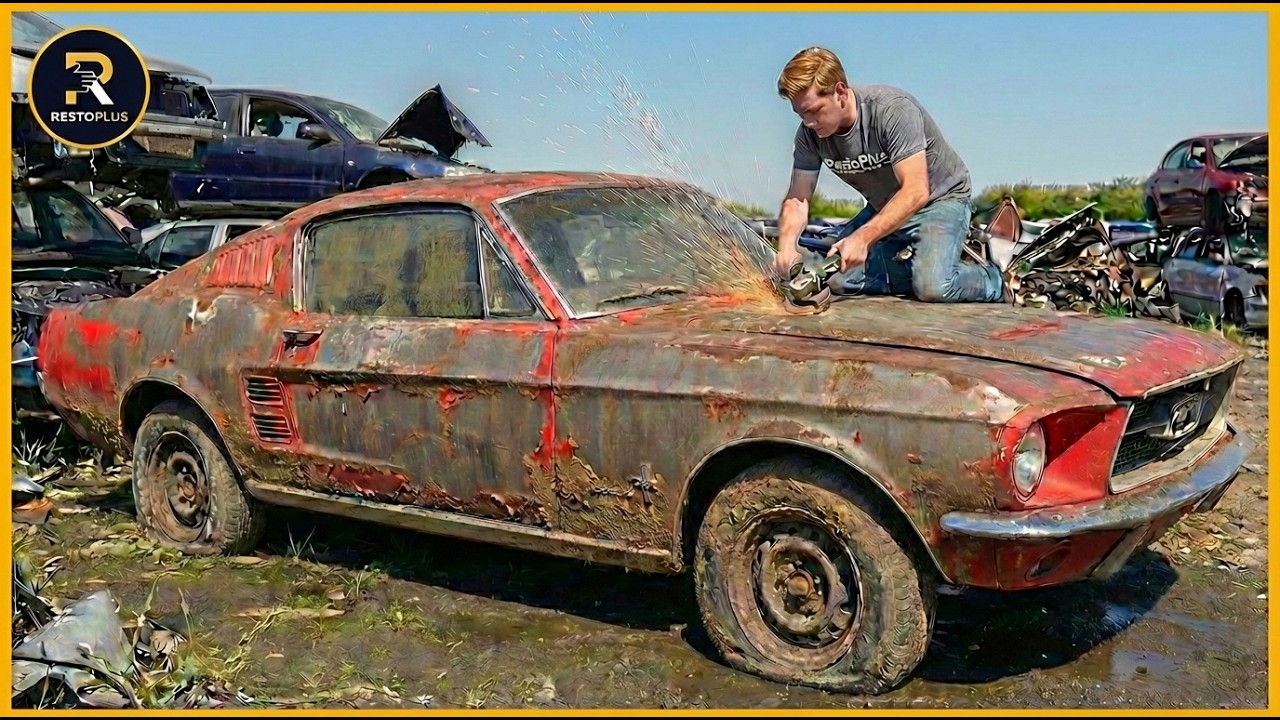 Car Restoration ASMR| Abandoned 1967 Ford Mustang Fastback | Classic Muscle Car Restoration Full