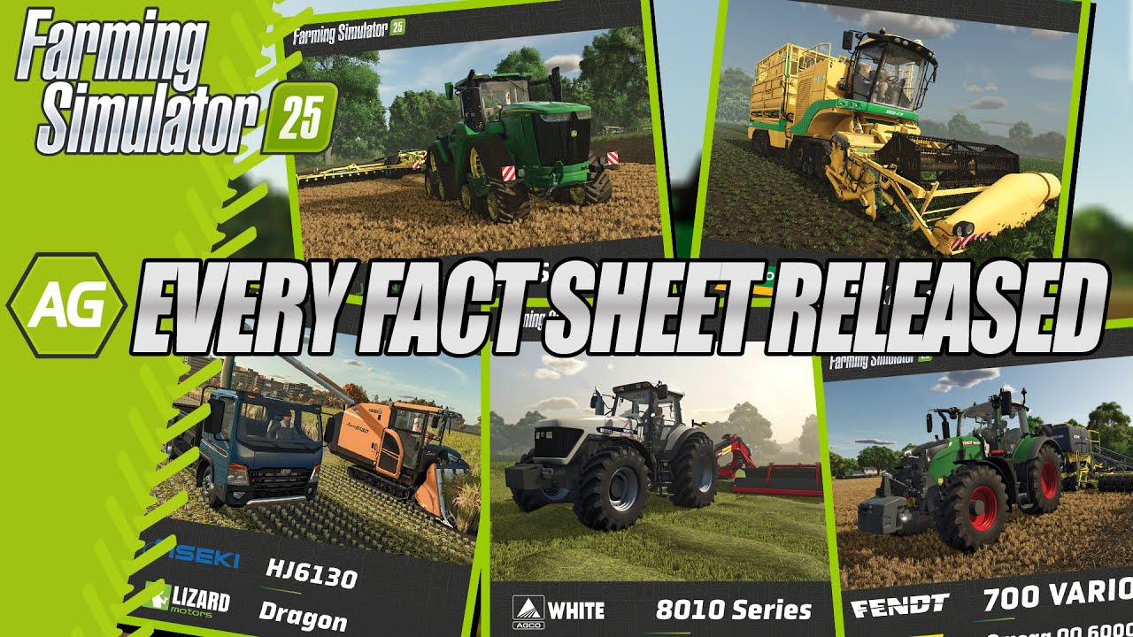 Every Fact Sheet Released for Farming Simulator 25
