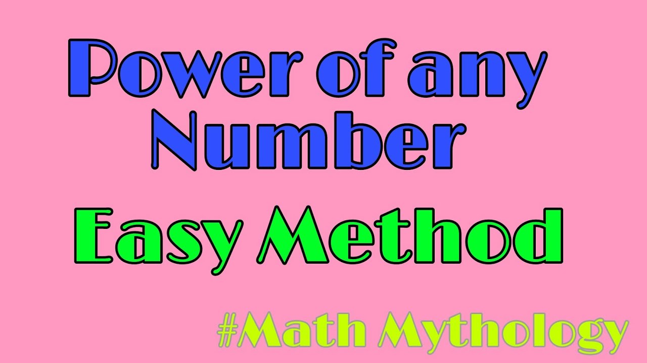 Как найти степень любого числа новым быстрым методом. #seethamathstuitioncentre