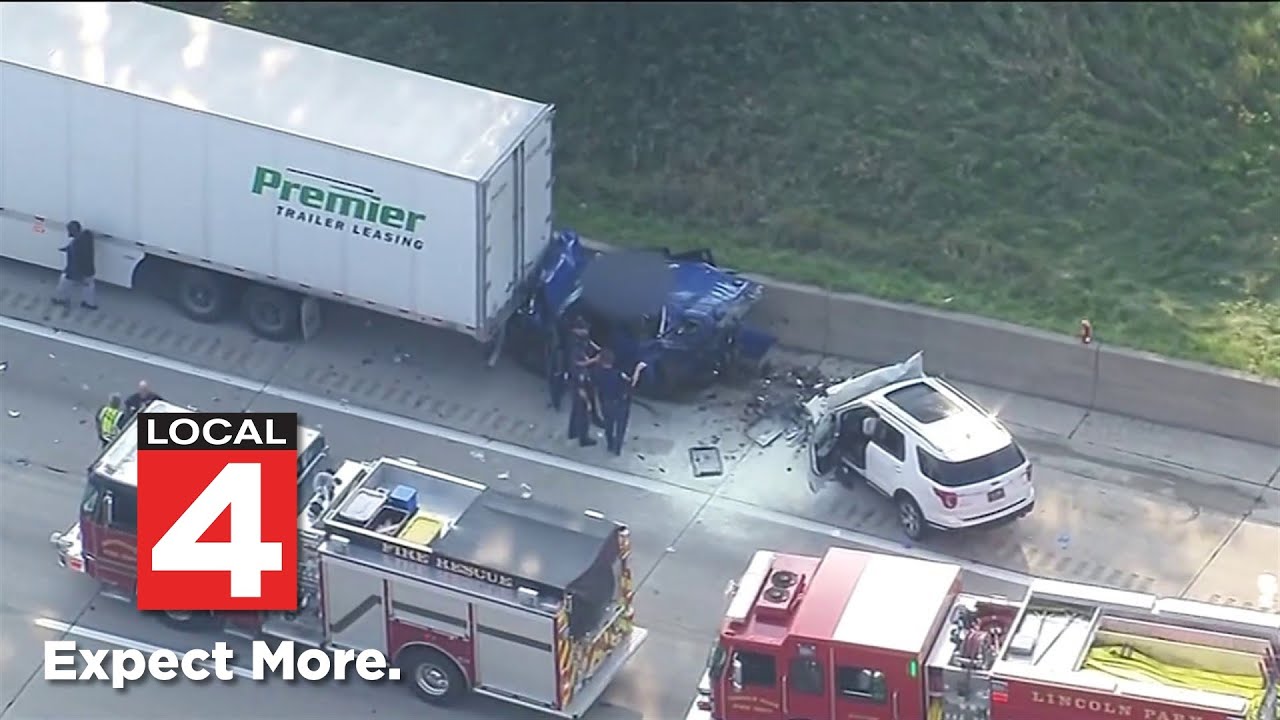 Woman killed, Michigan state trooper injured in crash on I-75