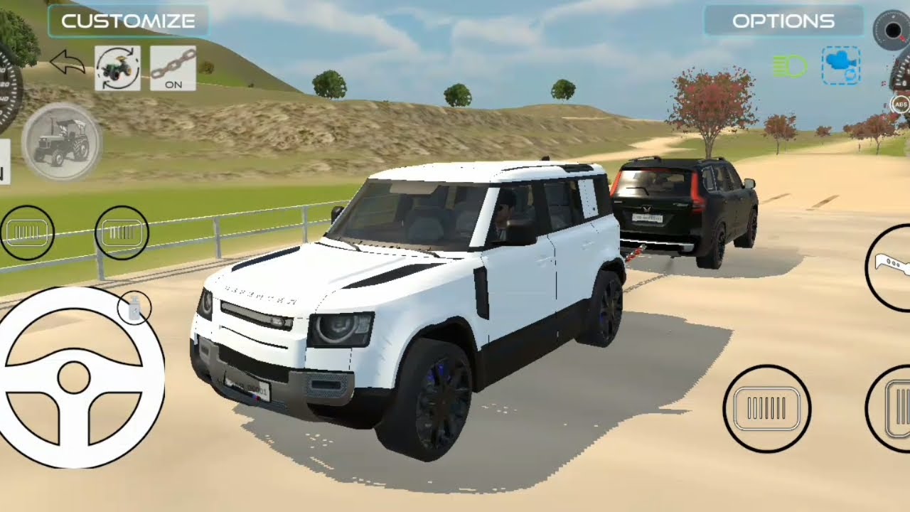 Indian vehicles simulator 3D defender VS Scorpio N tochan mukabala 