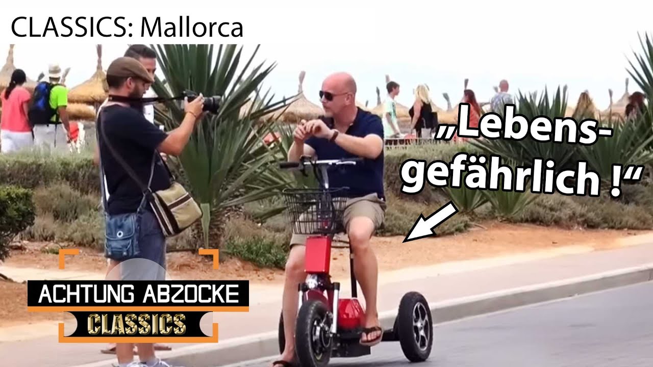 Verkehrswahnsinn an der Playa: Gemeingefährliche E-Dreiräder l Achtung Abzocke CLASSICS | Kabel Eins