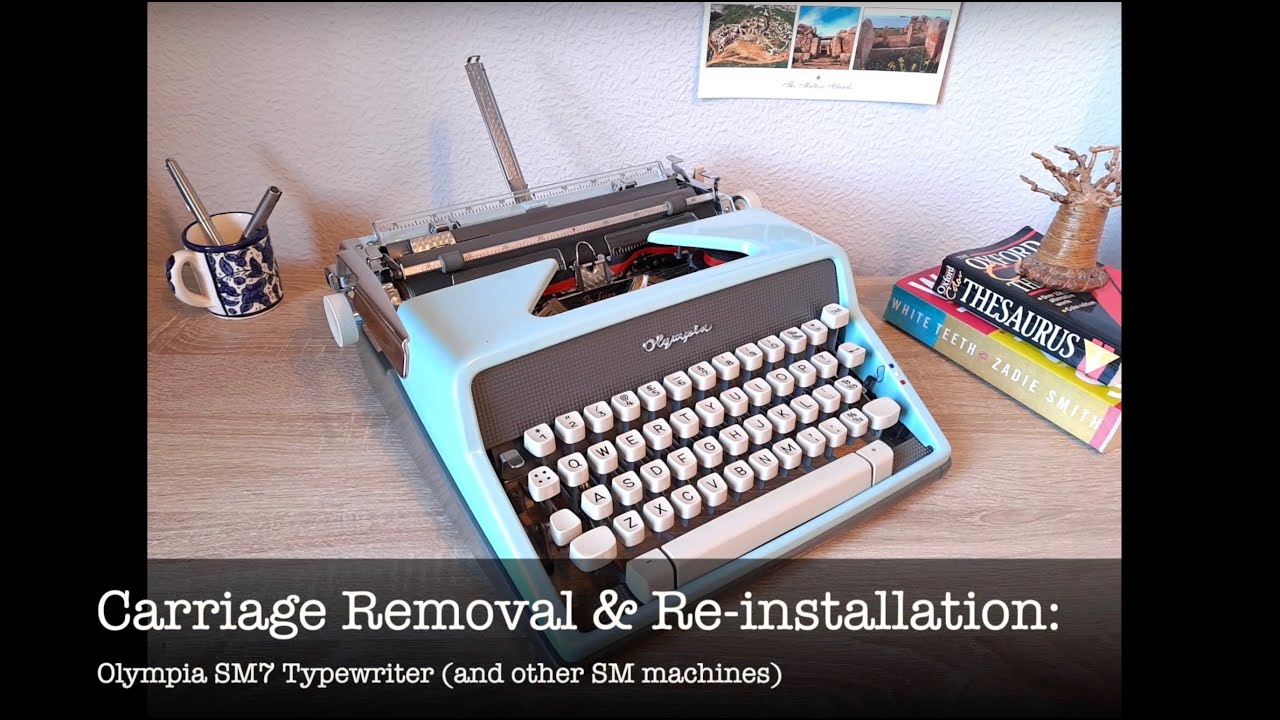 Olympia SM7 Typewriter Carriage Removal & Reinstallation